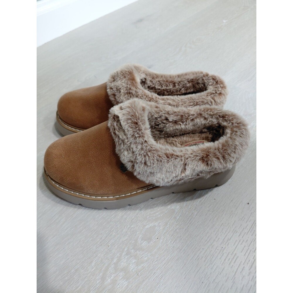 Skechers Women's Bobs Keepsakes Lite Slippers Cozy Blend Chestnut Women Size 7